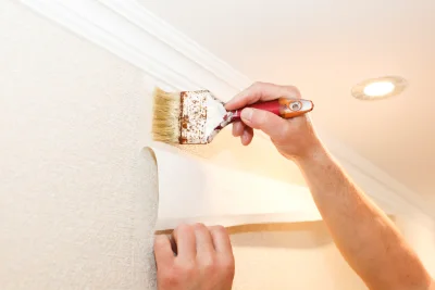 Pose de papier peint à Duclair — revêtements muraux et toiles de verre